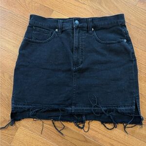 Madewell Black Denim Mini skirt
